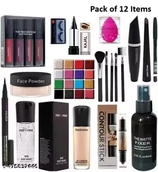 Face Makeup Combo for Women, Multicolor, Set of 1