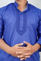 Cotton Solid Kurta with Pyjama for Men 