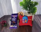 Synthetic Rakhi with Chocolate 