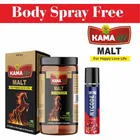 Kama Life Malt Ayurvedic Stamina Powder (400 g) with Free Mycode Kiss Me Perfume Body Spray (Set of 2)