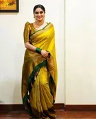 Kanjeevaram Silk Zari Woven Saree for Women 