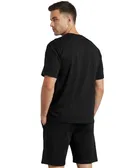 Polyester Printed Co-Ord Set for Men, Black 