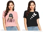 Half Sleeves Printed T-shirts for Women & Girls 
