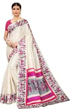 Yashika Designer Women's Saree Art Silk With Unstitched Blouse Piece 