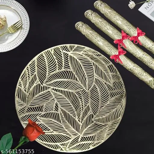 KANUSHI Industries® PVC Plats Mats for Dining Table(RK-DINING-MATS-M-74-4PC)