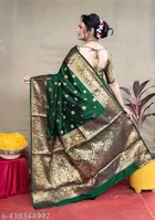 Banarasi Silk Zari Woven Saree for Women 