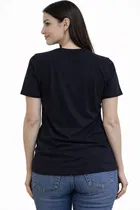 Cotton Blend Printed T-shirt for Men, Black 