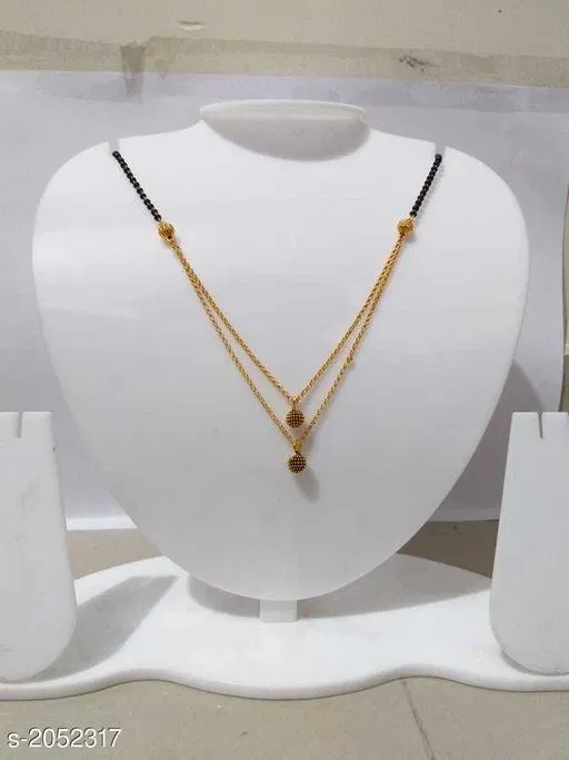 Brass Mangalsutra for Women (Gold, Free Size)