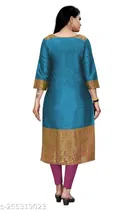 Banarasi Silk Printed Kurti for Women 