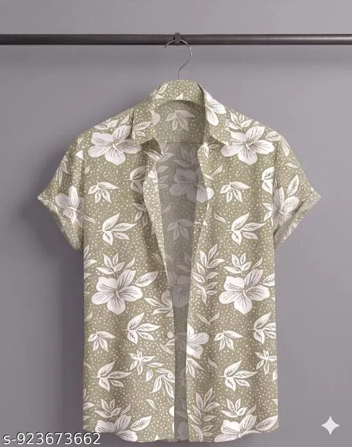 Casual Shirts for Men (Beige, M)