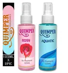 Quimper Rose & Aquatic Room Air Freshener (125 ml, Pack of 2)