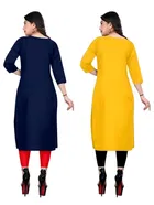 Crepe Solid Kurtis for Women 