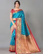 Art Silk Floral Print Saree for Women 