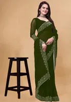 Georgette Embellished Saree for Women 