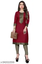 Cotton Kurti for Women,  Maroon  