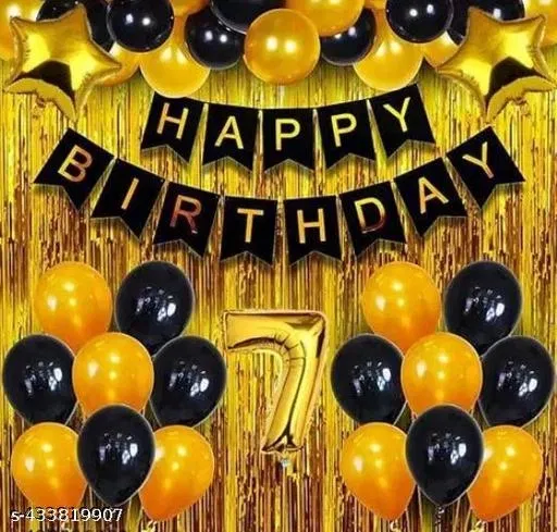 36 Pcs 7th Birthday Decoration kit, Multicolour, Set of 1