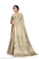 Organza Zari Woven Saree for Women 