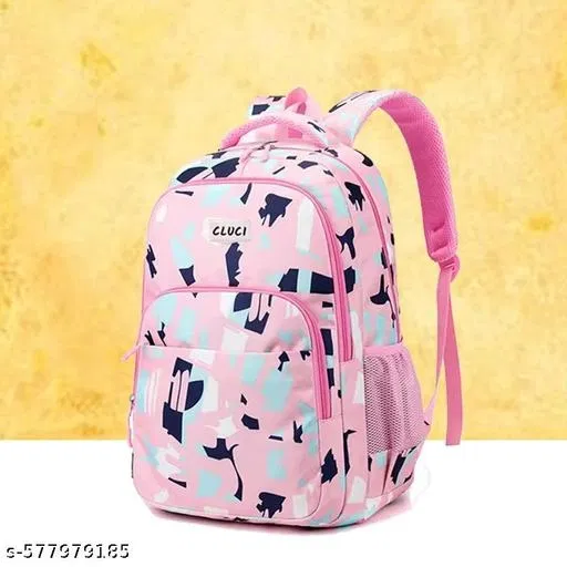 Polyester Backpack Bag, Pink
