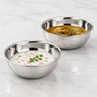 सिंपलहोम हल्का स्टील बाउल, 250 ml, 2 का पैक