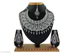 Grey Bridal Choker Jewellery Set for Women 