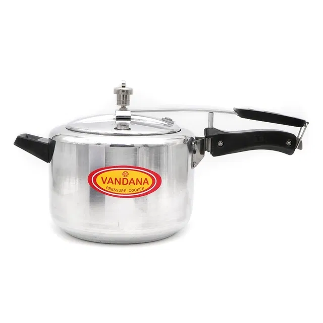Vandana Aluminium InnerLid Pressure Cooker Gas Stovetop Compatible [5 L, Pack of 1]