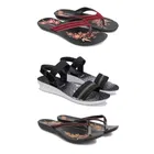 Sandals with 2 Pairs Flats for Women 