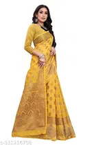 Chanderi Cotton Zari Woven Saree for Women 