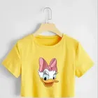 Printed Crop T-shirt for Women 