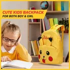 Soft Plush Pikachu School Bag for Boys And Girls (Yellow, 10 L)