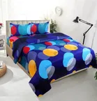Polycotton Double Bedsheet with 2 Pillow Cover 