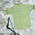 Solid Cotton Blend Spread Collar Long Sleeves Shirt for Boys 