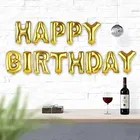 Happy Birthday Letters Foil Balloons for Party Decoration (Multicolor, 16 inches) (Set of 1)