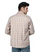 Cotton Blend Full Sleeves Chequered Shirt for Men 