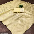 Cotton Linen Zari Woven Saree for Women 