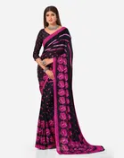 Georgette Printed Saree for Women 