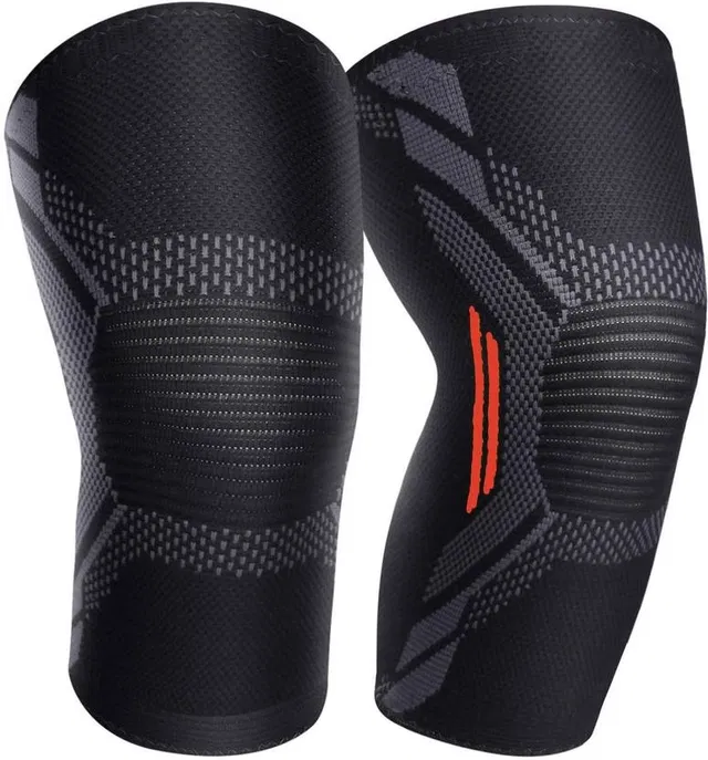 Hiking Knee Support, Sleeve Support Unisex, Running,Gym Pair of 1 (Size-L, Black)