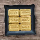 Plastic Plates for Kitchen, Black, Pack of 6