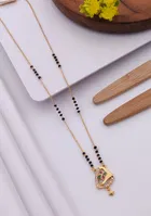 Alloy Gold Plated Mangalsutra for Women, Gold