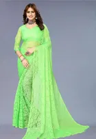 Net Floral Saree for Women 