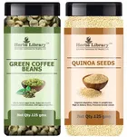 Herbs Library Green Coffee Beans and Quinoa Seeds 
