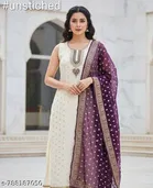 Embroidered Patiala Suit Set for Women 