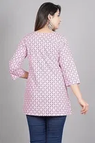 Cotton Block Print Short Kurti for Women 