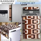 KANUSHI Industries® Top Load Fully Automatic Washing Machine Cover + 1 Pc Fridge Covers/Refrigerator Cover + 1 Pc Fridge Handle Cover 
