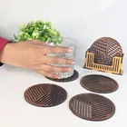 MDF Wooden 6 Pcs Coasters with Stand 