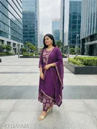 Printed A-line Kurta Set for Women 