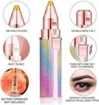 2-in-1 Painless Eyebrow & Nose Hair Remover with Light and Mini Hair Straightener 