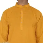 Cotton Blend Solid Kurta with Pyjama for Men 