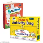 Super Cute Toddlers Activity Bag + 5 in One English Writing Workbook 