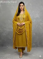 Embroidered Botanical Patiala Suit for Women 