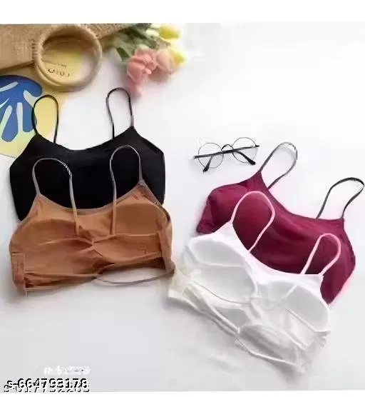 Everyday Bandeau Bra for Women, Pack of 3 (Multicolor, 32B)